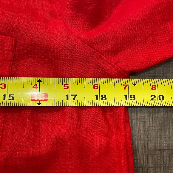 Like New Charter Club Luxury Linen Button Down Blouse Top - Picture 7 of 10